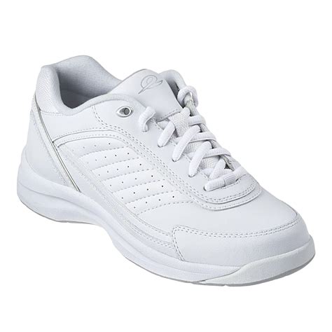 white leather athletic shoes.